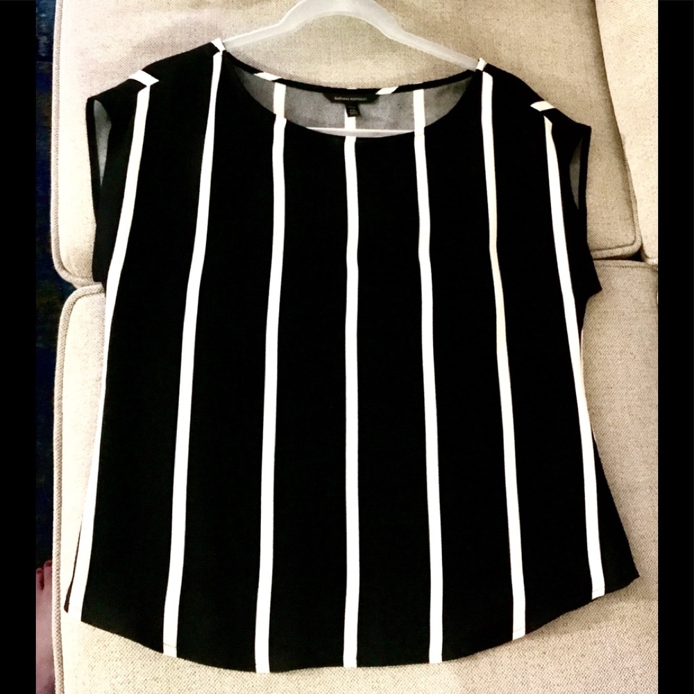 Banana Republic b+w striped blouse